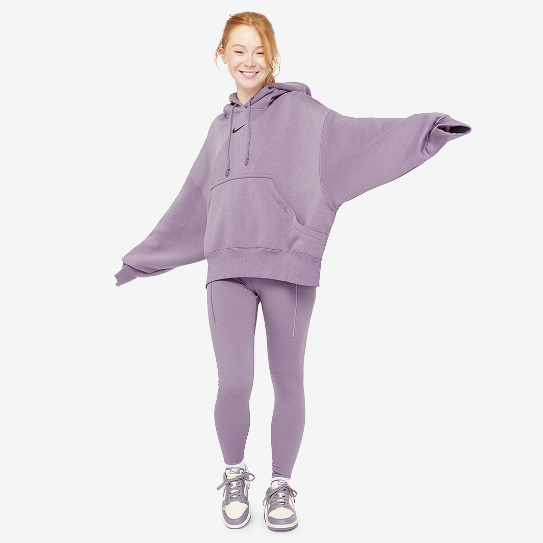 Nike Sportswear Womens Phoenix Fleece Pullover Hoodie Purple