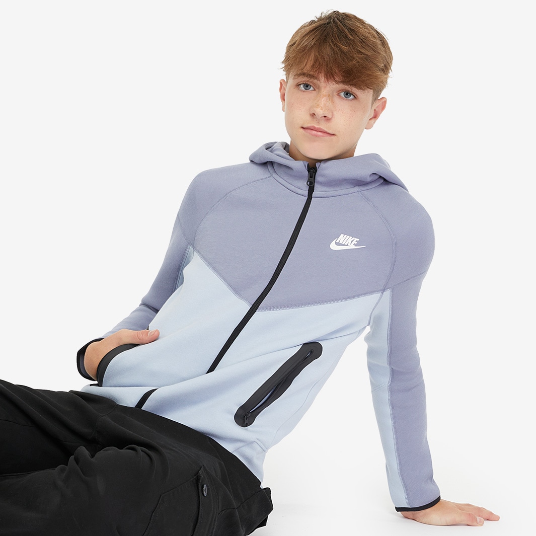 blue and grey nike tech