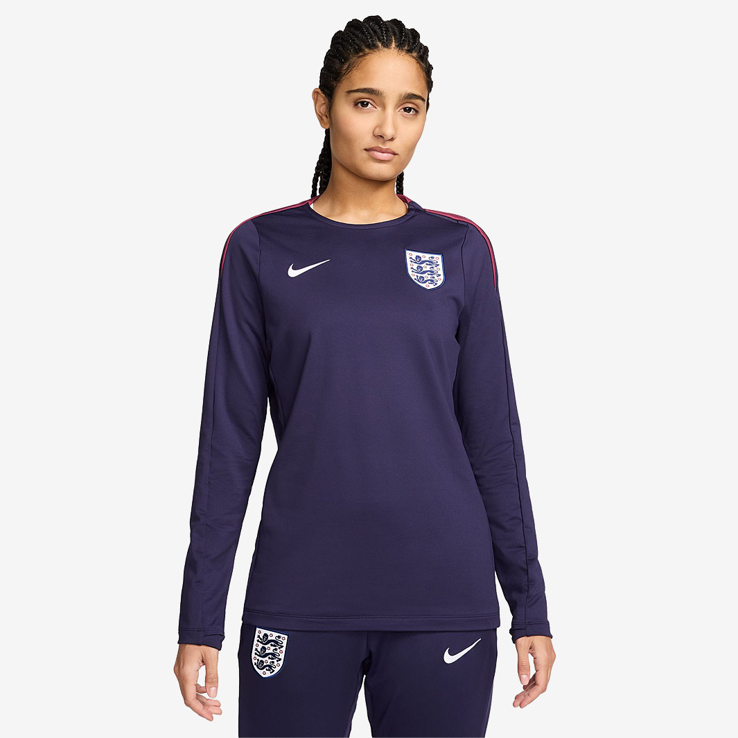 Nike England 2024 Womens Dri Fit Strike Crew Top Purple
