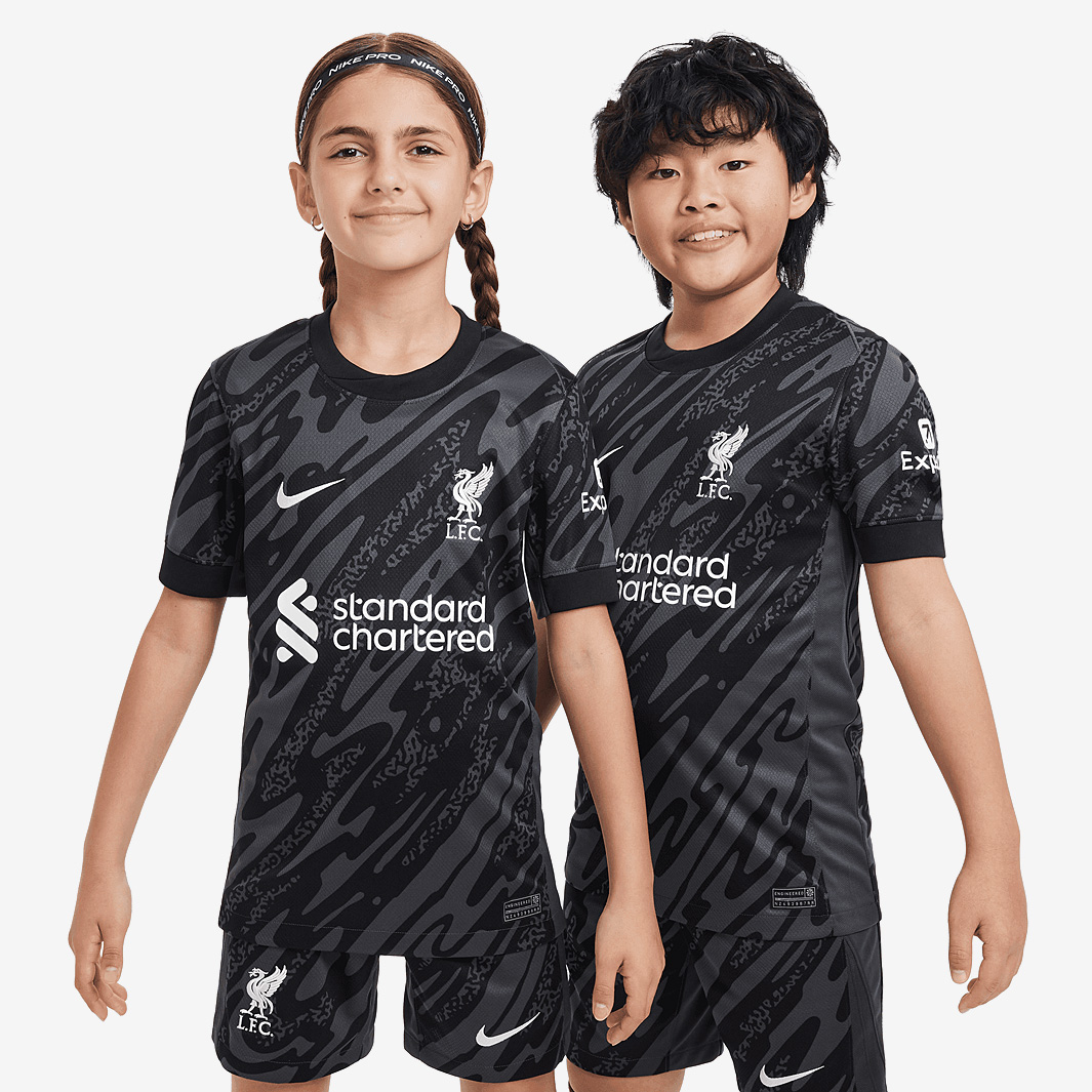 Nike Liverpool 24 25 Kids Dri Fit Stadium Gk Ss Shirt Grey