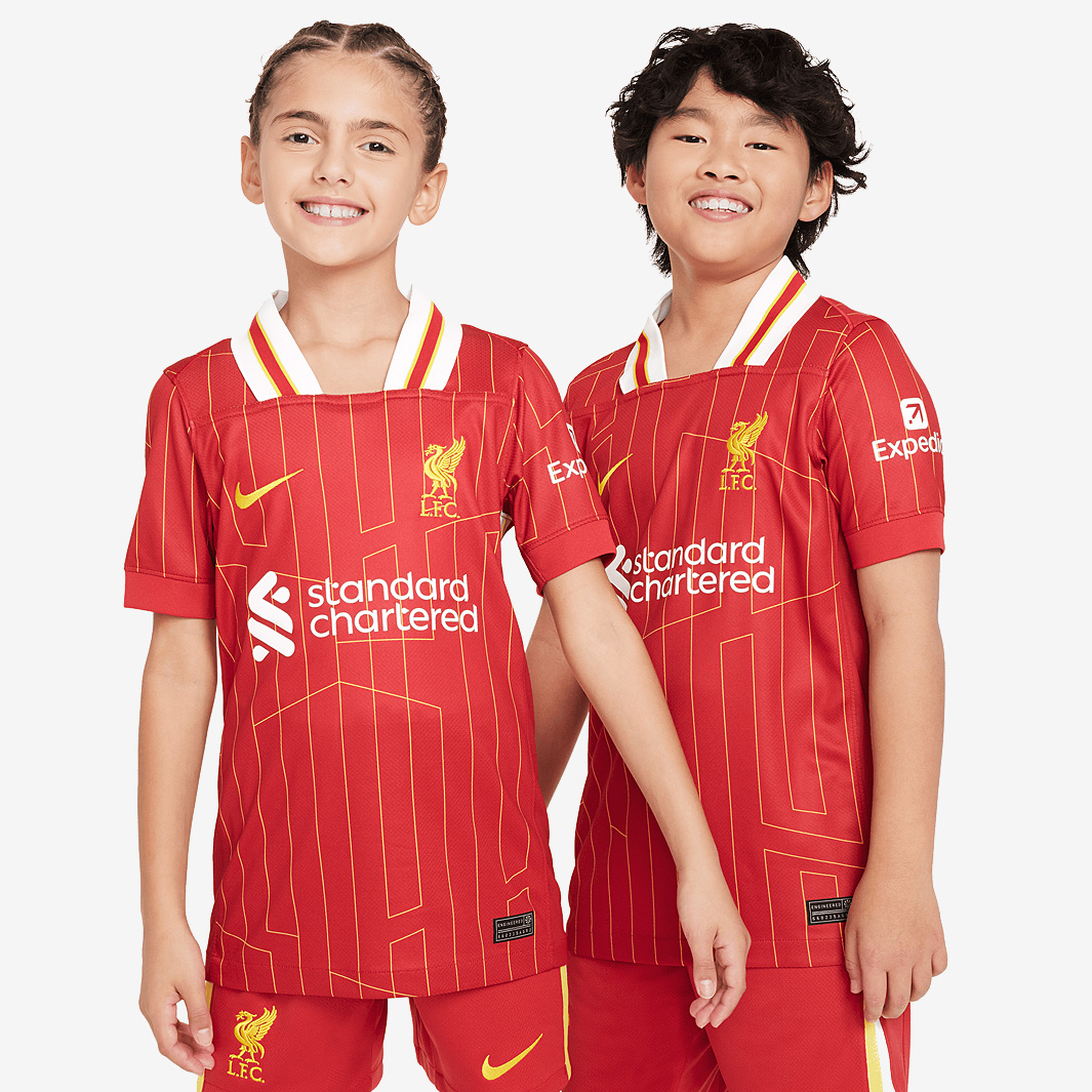 Nike Liverpool 24 25 Kids Dri Fit Stadium Ss Home Shirt Red