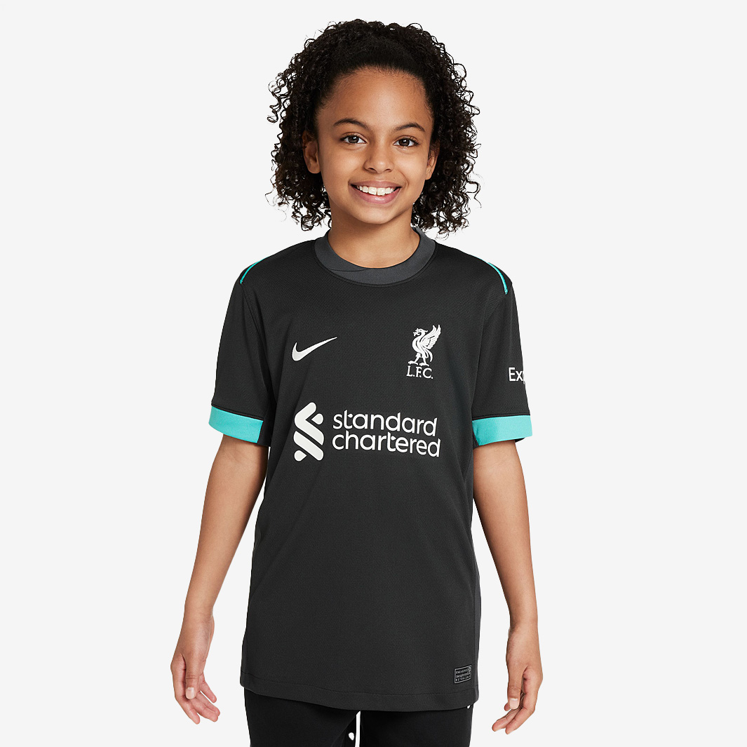 Nike Liverpool 24 25 Kids Dri Fit Stadium Ss Away Shirt Green