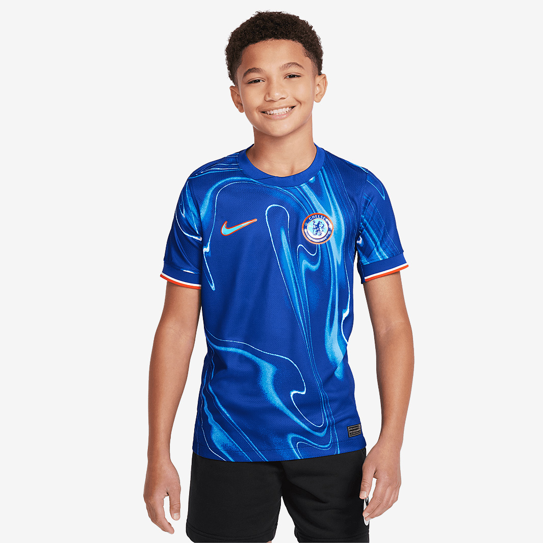 Nike Chelsea 24 25 Kids Dri Fit Stadium Ss Home Shirt Blue