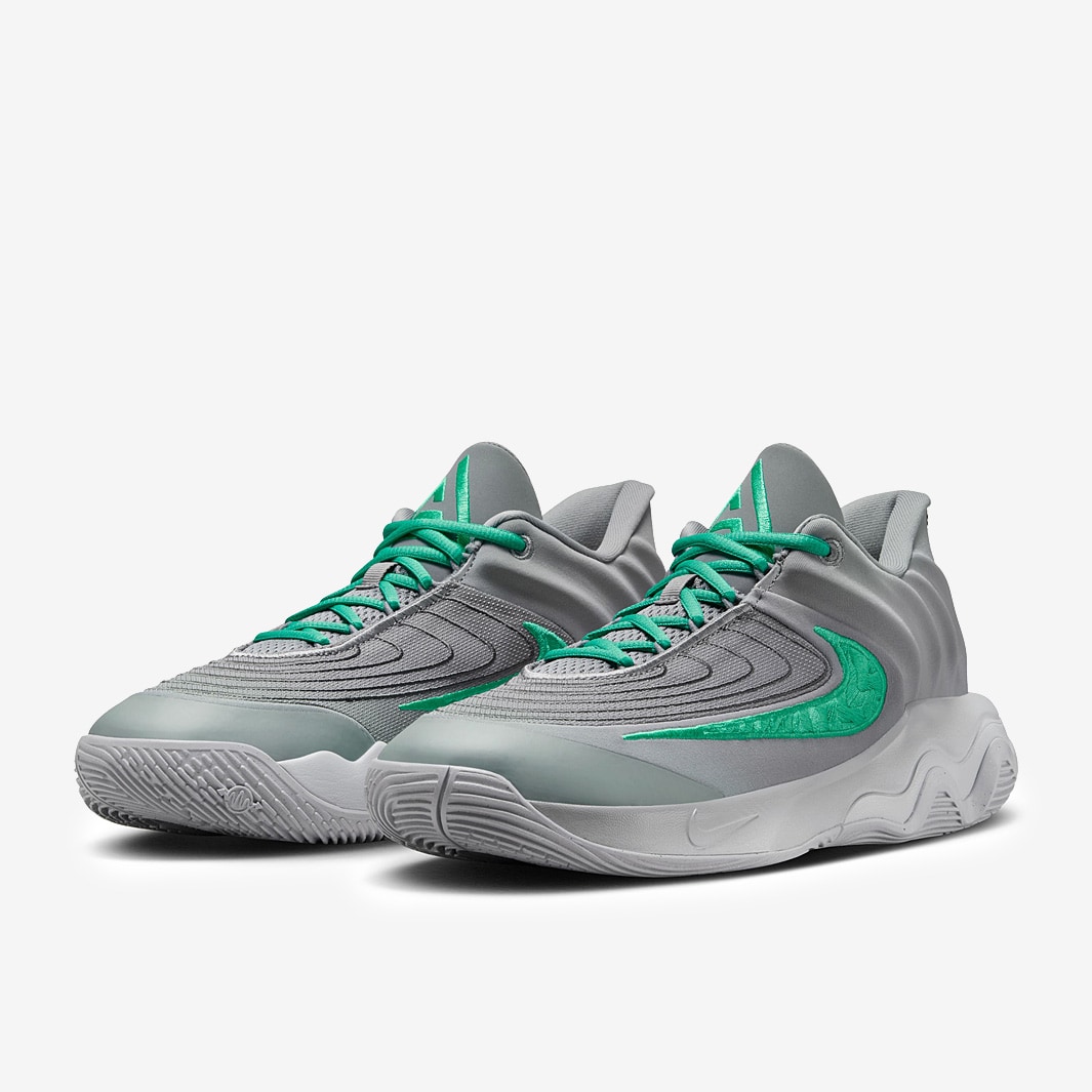 nike gray and green shoes