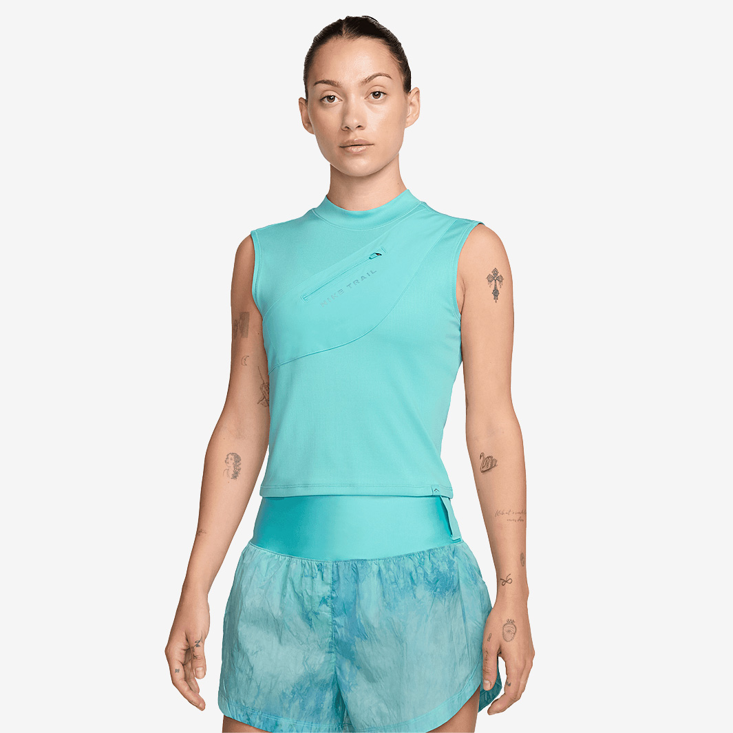 Nike Womens Dri Fit Trail Storage Singlet Green