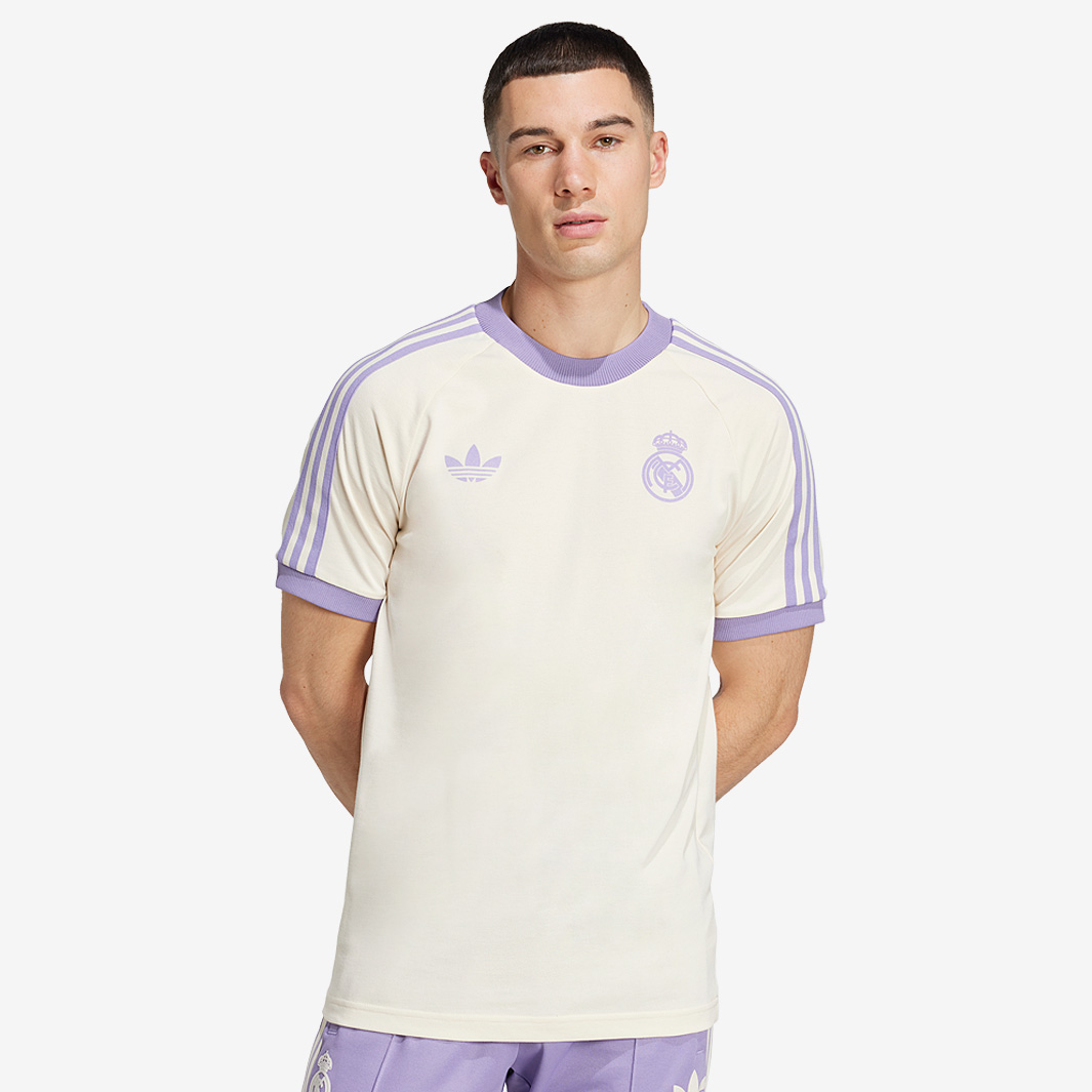 Adidas Originals Real Madrid 3 Stripes Tee White