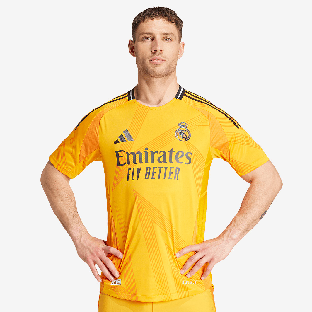 Adidas Real Madrid 24 25 Authentic Away Shirt Orange
