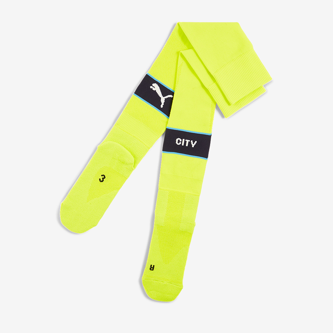 Puma Manchester City 24 25 Graphic Away Socks Yellow