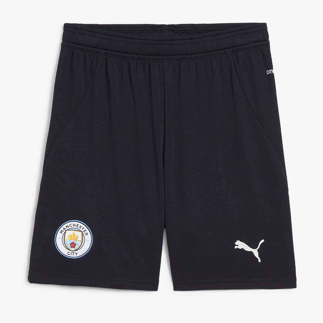 Puma Manchester City 24 25 Kids Away Shorts Navy