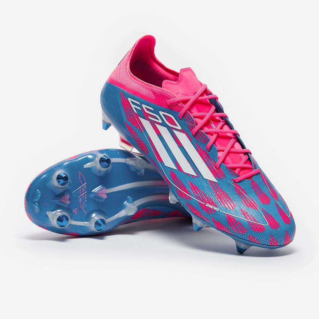 adidas football boots pink and blue