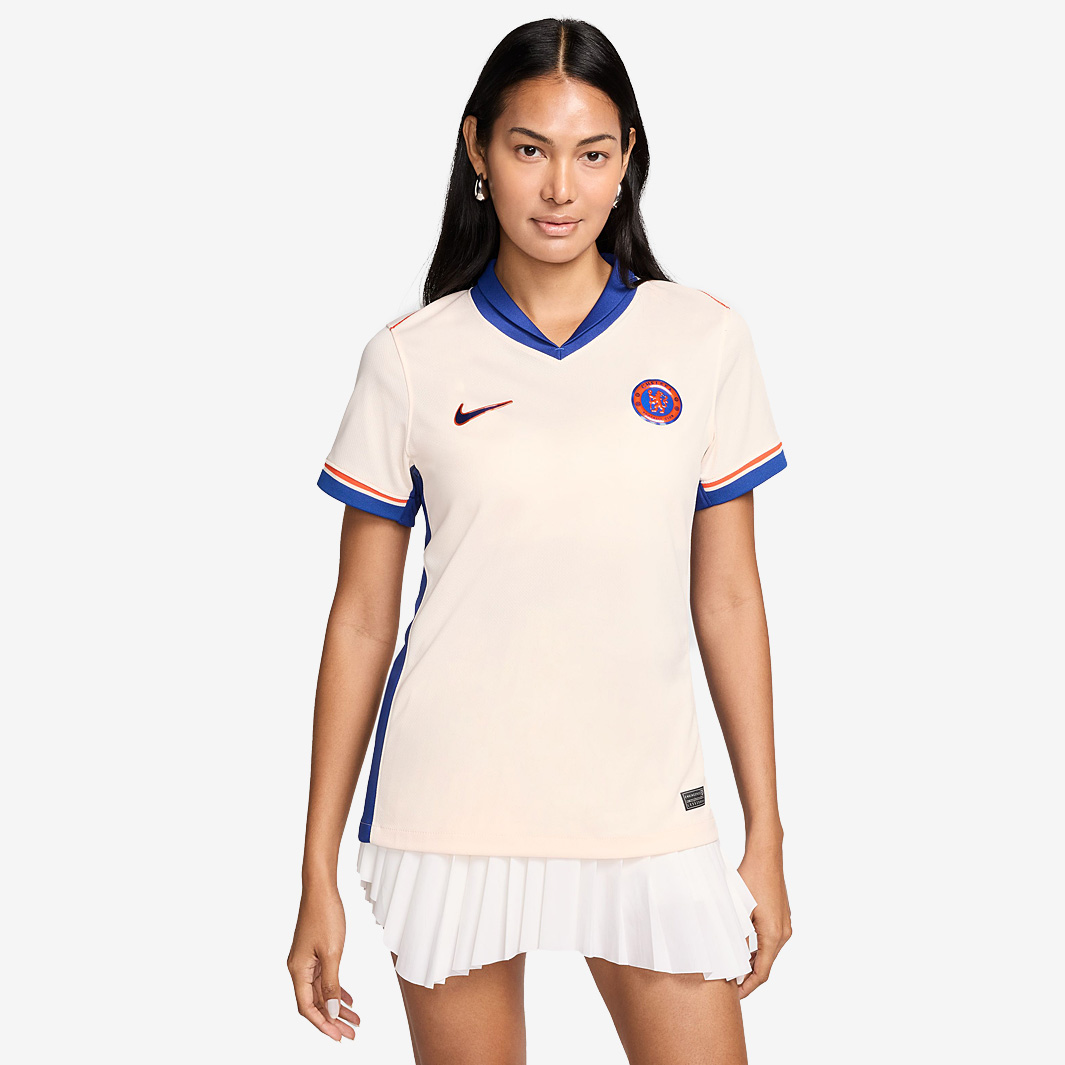 Nike Chelsea 24 25 Womens Dri Fit Ss Stadium Away Shirt Orange