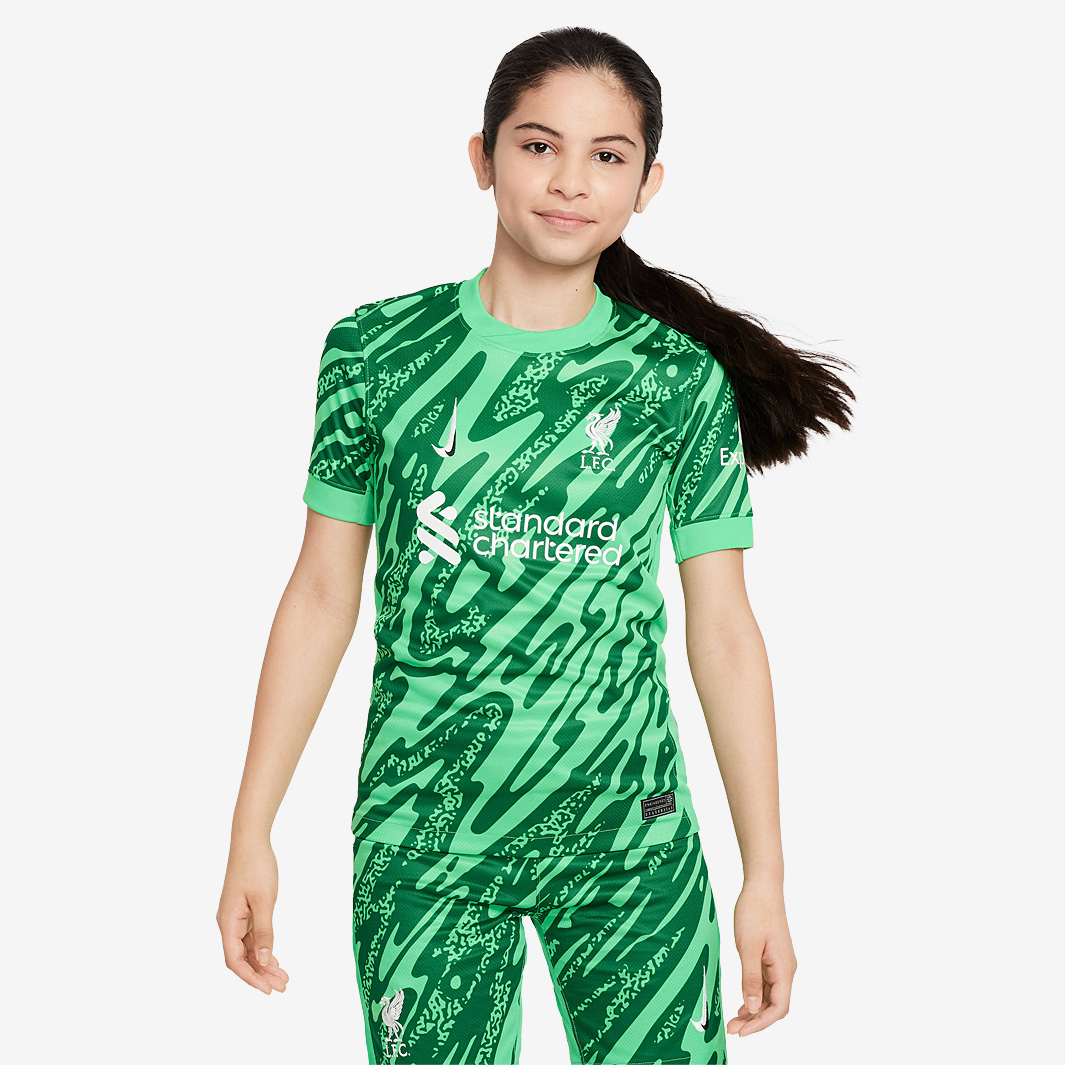 Nike Liverpool 24 25 Kids Dri Fit Ss Stadium Third Gk Shirt Green