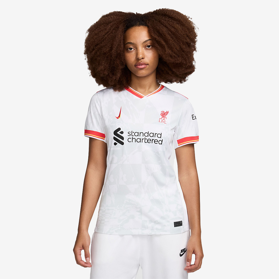 Nike Liverpool 24 25 Womens Dri Fit Ss Stadium Third Shirt White