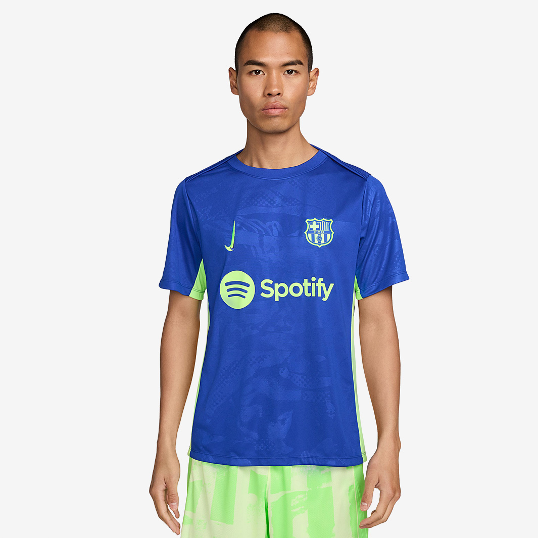Nike Fc Barcelona 24 25 Dri Fit Academy Pro Ss Pre Match Third Top Blue