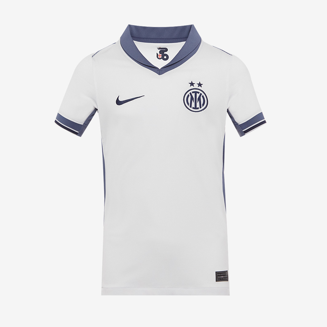 Nike Inter Milan 24 25 Kids Dri Fit Stadium Ss Away Shirt White