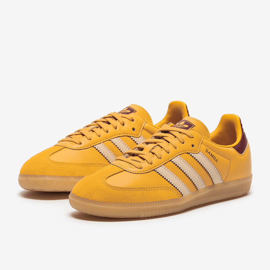 adidas Originals Older Kids Samba OG (GS) - Preloved Yellow/Crystal  Sand/Shadow Red - Trainers - Boys Shoes | Pro:Direct Soccer
