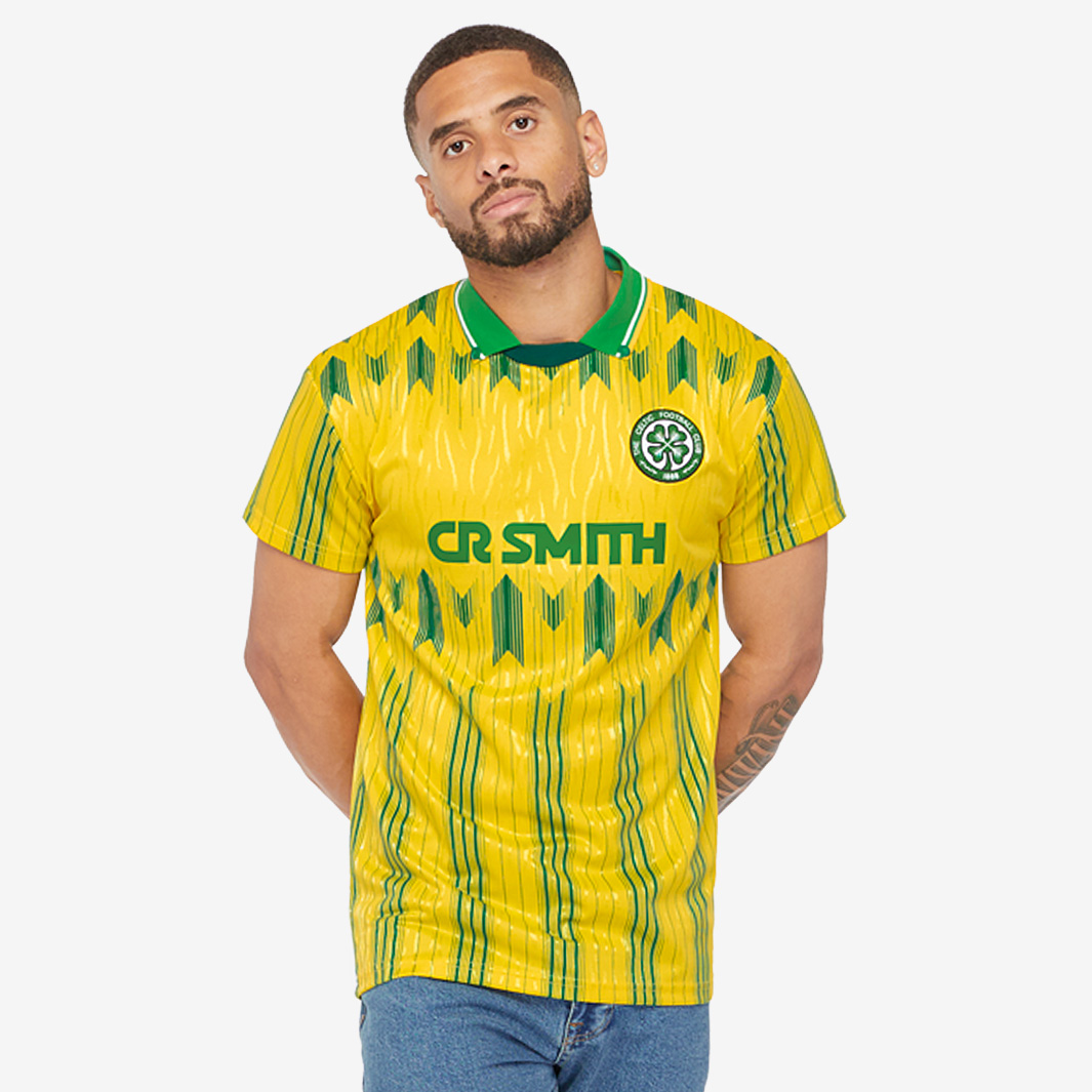 Hummel Celtic 1989 91 Retro Away Shirt Yellow