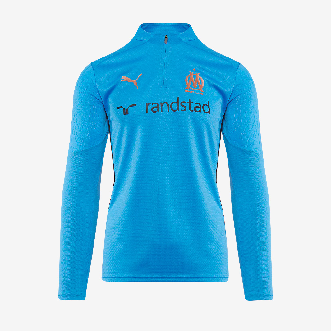 Puma Olympique Marseille 24 25 Training Drill Top Blue