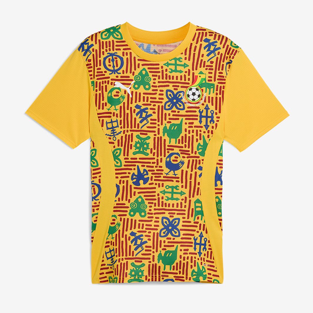 Puma Ghana 2025 Ss Pre Match Shirt Yellow