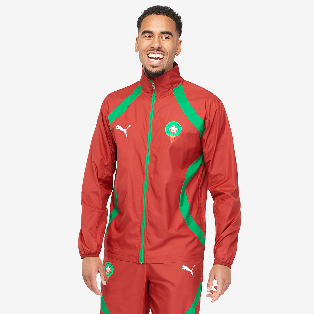 Puma Morocco 2025 Woven Pre Match Jacket Red