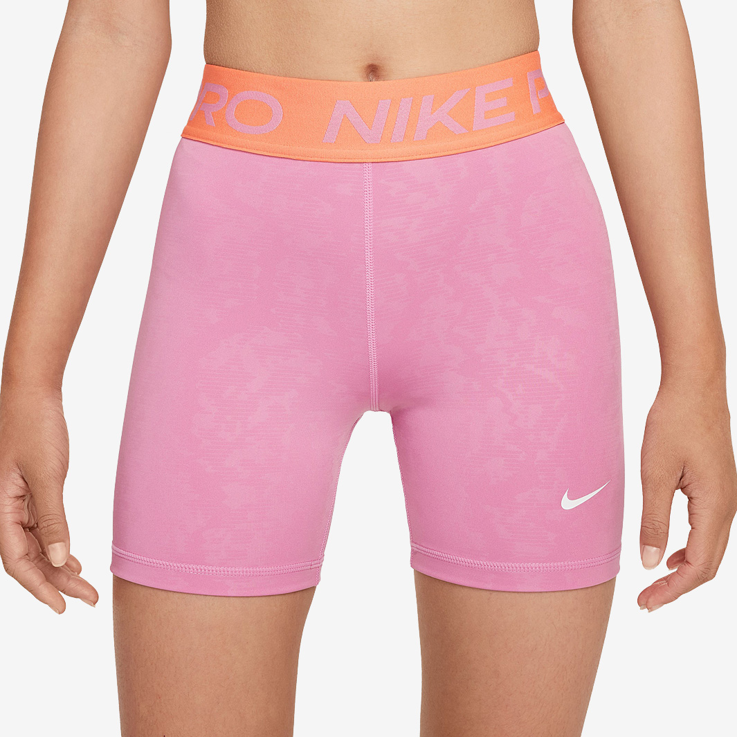 Nike Sportswear Older Kids Pro Dri Fit Shorts Magic Flamingo Lt Wild Mango White Pink