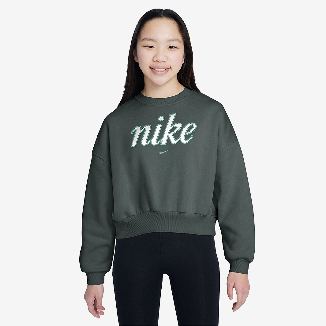 Nike Sportswear Older Kids Club Fleece Boxy Sweatshirt Green