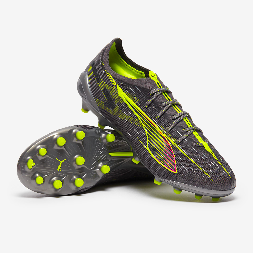 YELLO 199X LIFTED TALL BOOTS グレー Puma Ultra 5 Ultimate Artificial Grass - Matte Aged Silver/Yellow