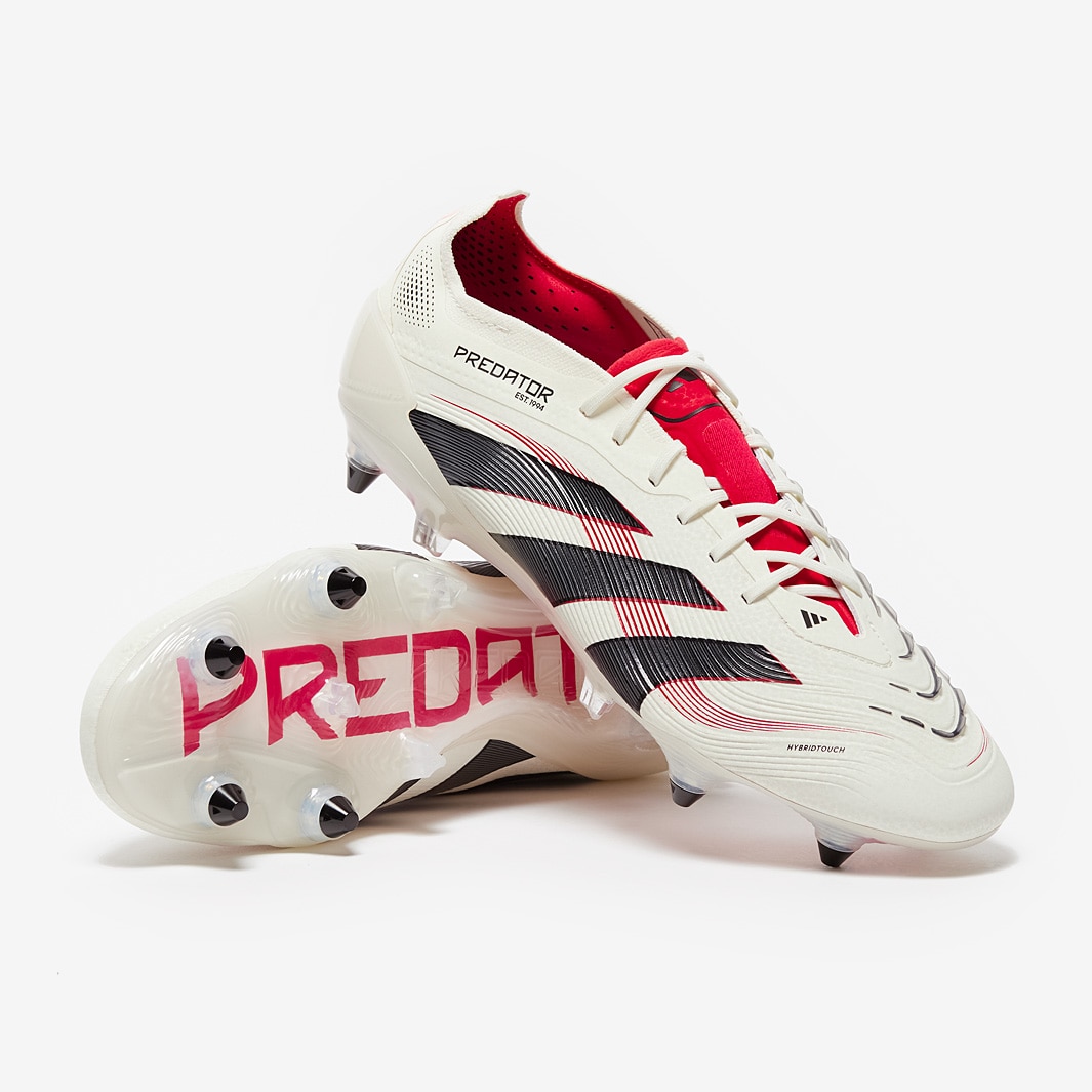 adidas Predator Elite SG - Off White/Core Black/Pure Ruby - Adult