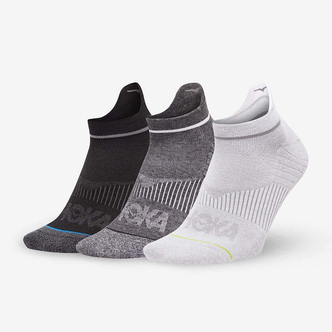 Hoka No Show Run 3 Pack Socks White