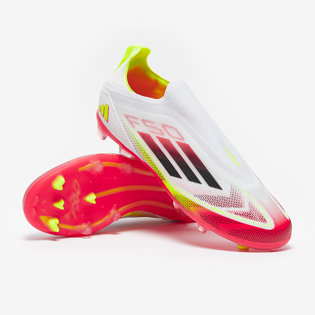 Adidas Kids F50 Elite Laceless Fg White