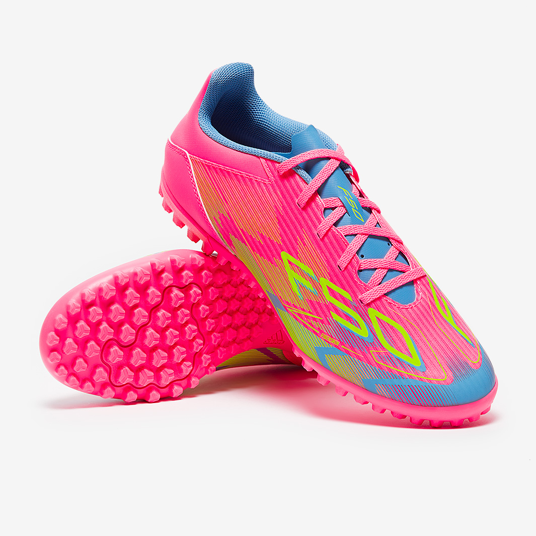 adidas F50 Club Turf - Lucid Pink/Lucid Lemon/Blue Fusion  display picture 2