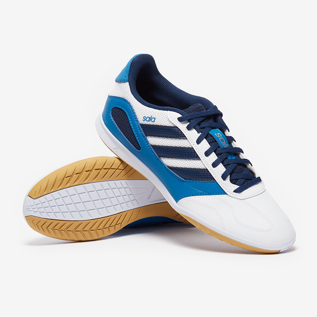 adidas Super Sala II - White/Dark Blue/Silver Met. - Adult Boots |  Pro:Direct Soccer