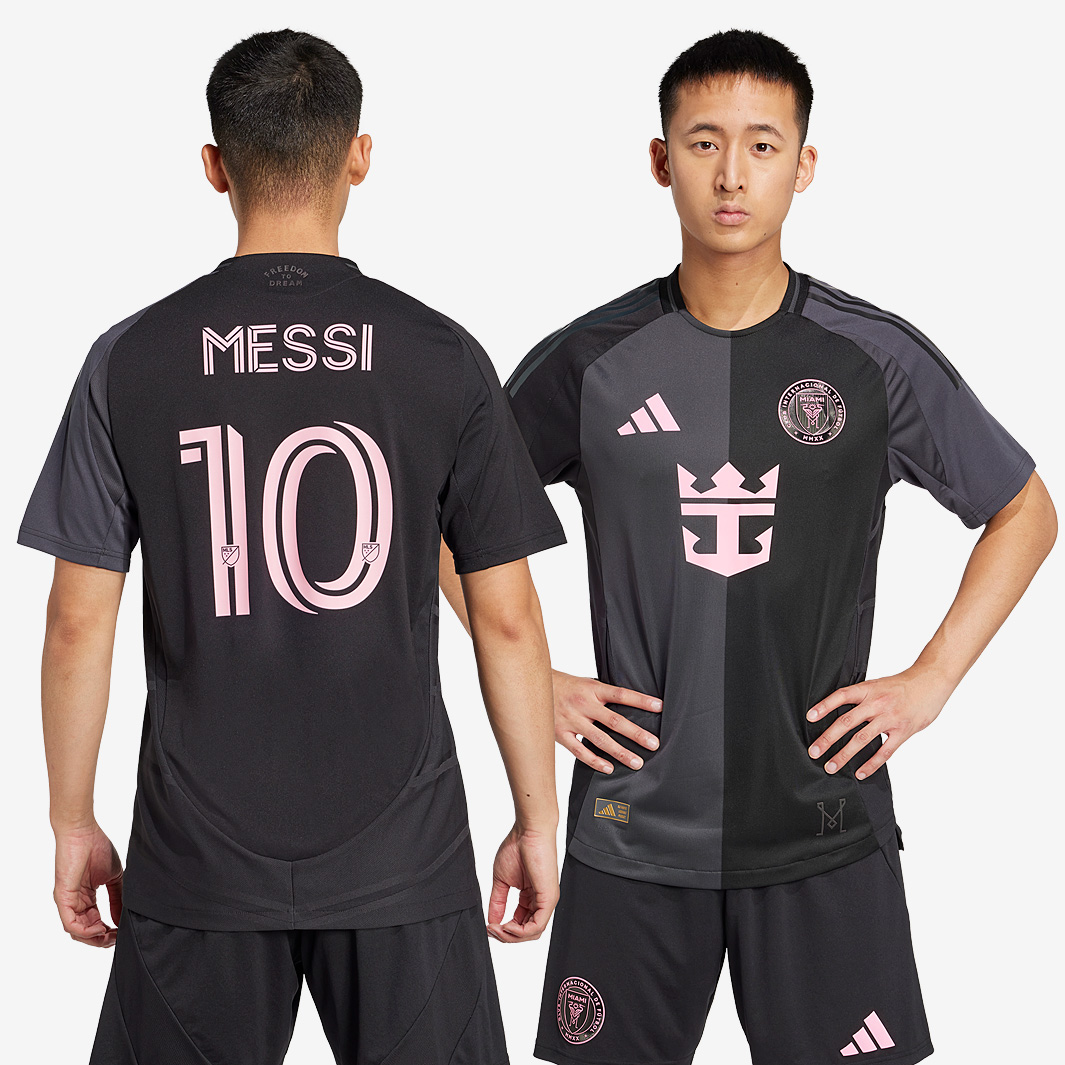 Adidas Inter Miami 2025 Authentic Away Shirt With Messi 10 Black