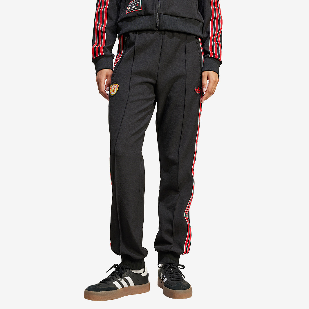 Adidas Originals Manchester United 24 25 Womens Terrace Icon Track Pants Black
