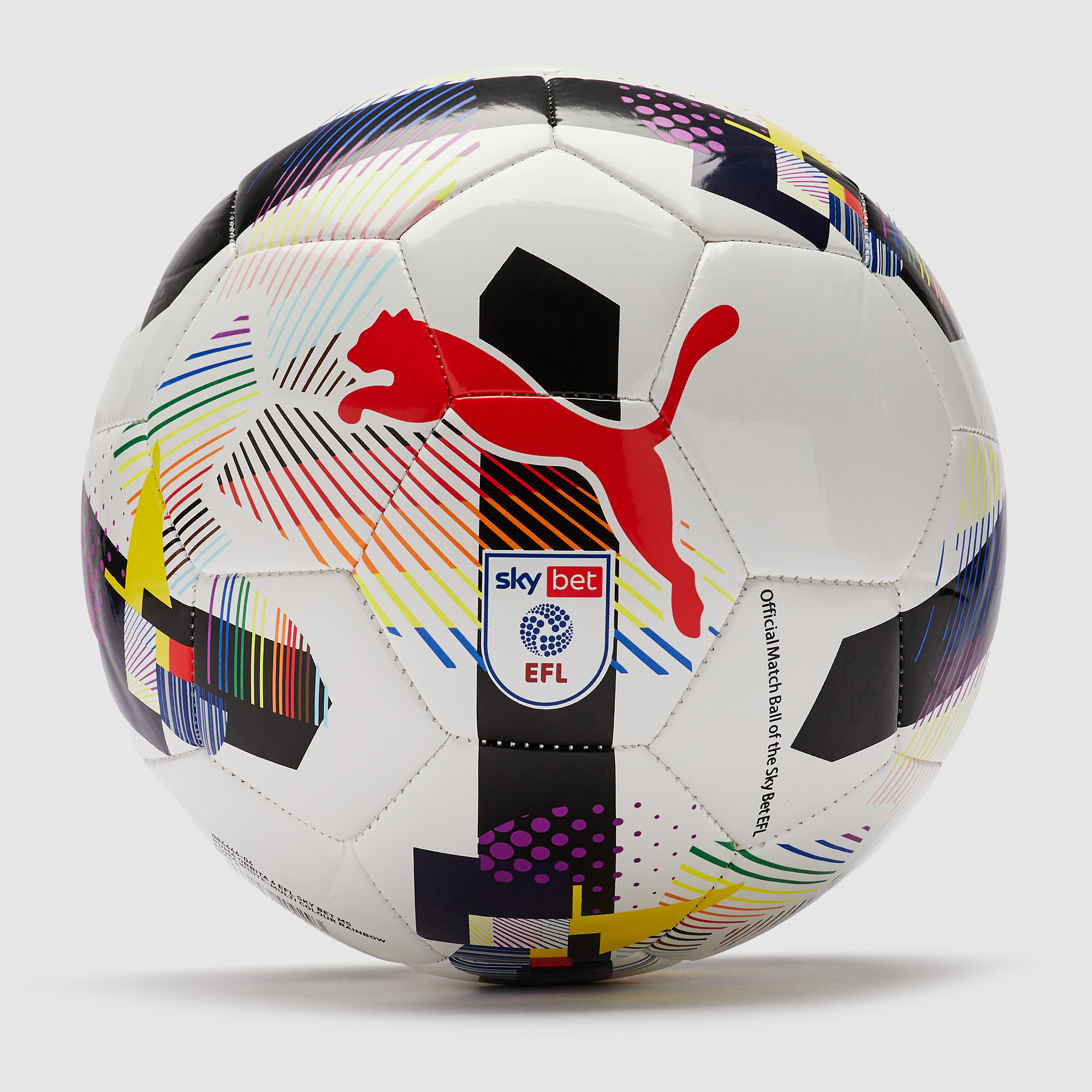 Puma Orbita 6 English Football League 25 26 Ms Football Multi Colour Rainbow White
