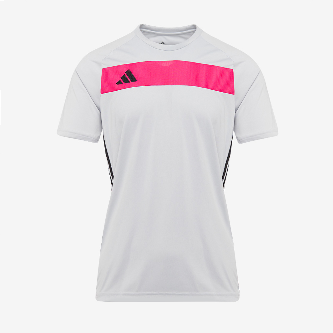 Adidas Junior Tiro 25 Essentials Ss Shirt Clear Real Magenta Grey