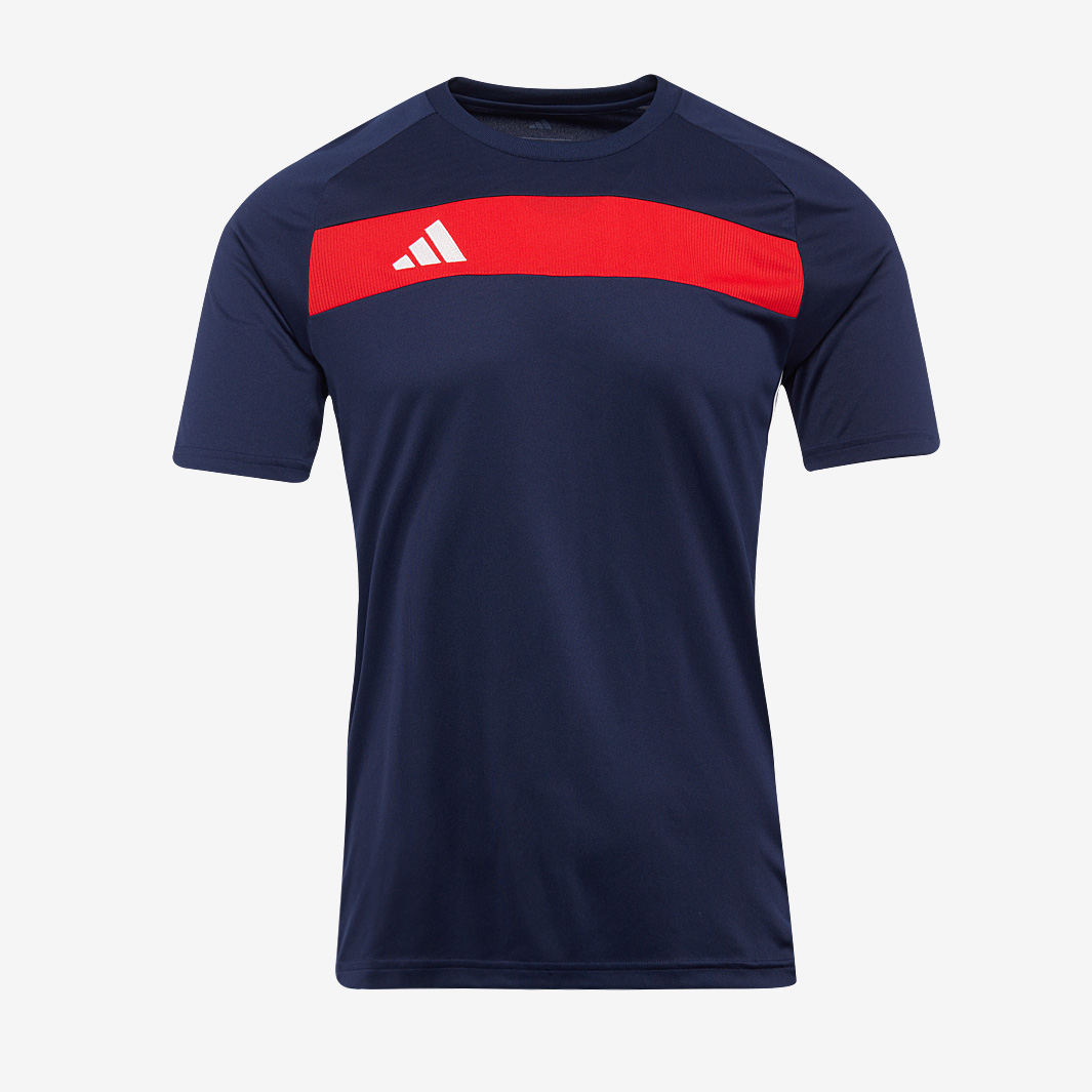 Adidas Junior Tiro 25 Essentials Ss Shirt Team Blue Red Navy