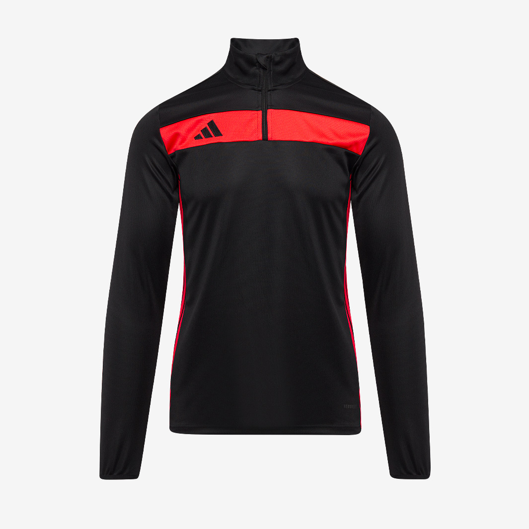 Adidas Tiro 25 Essentials Slim 1 4 Zip Training Top Lucid Red Black