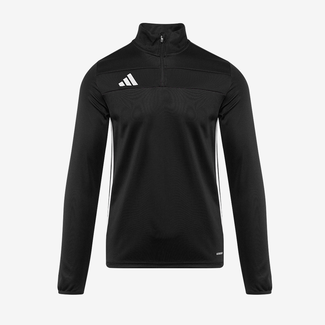 Adidas Junior Tiro 25 Essentials Slim 1 4 Zip Training Top White Black