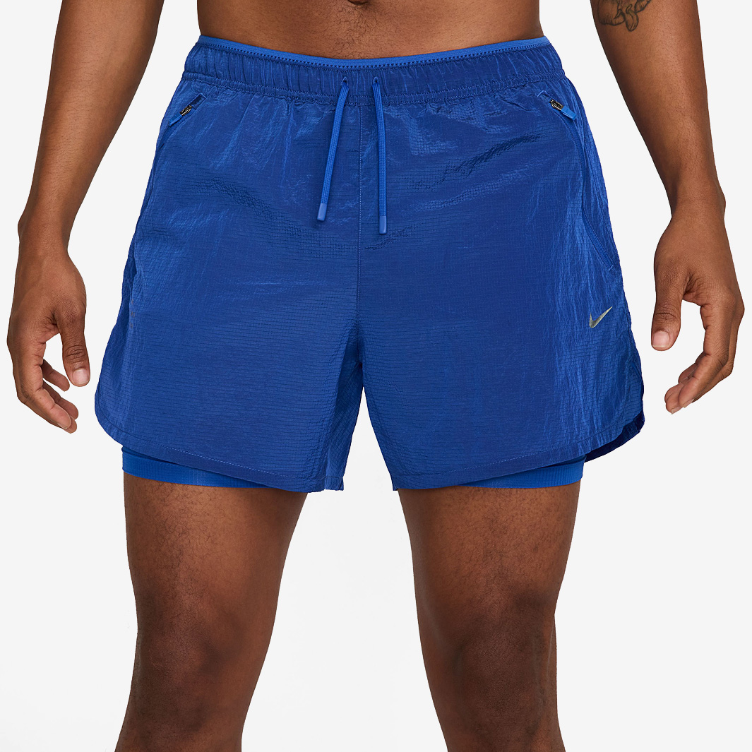 Nike Dri Fit Repel Run Division Stride 2 In 1 5 Inch Shorts Blue