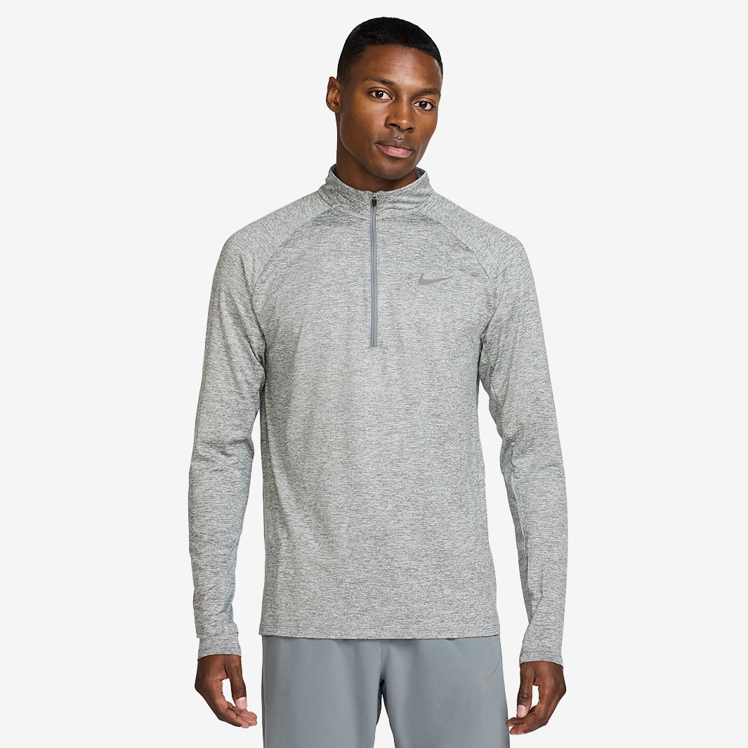 Nike Dri Fit Stride Midlayer 1 4 Zip Top Grey