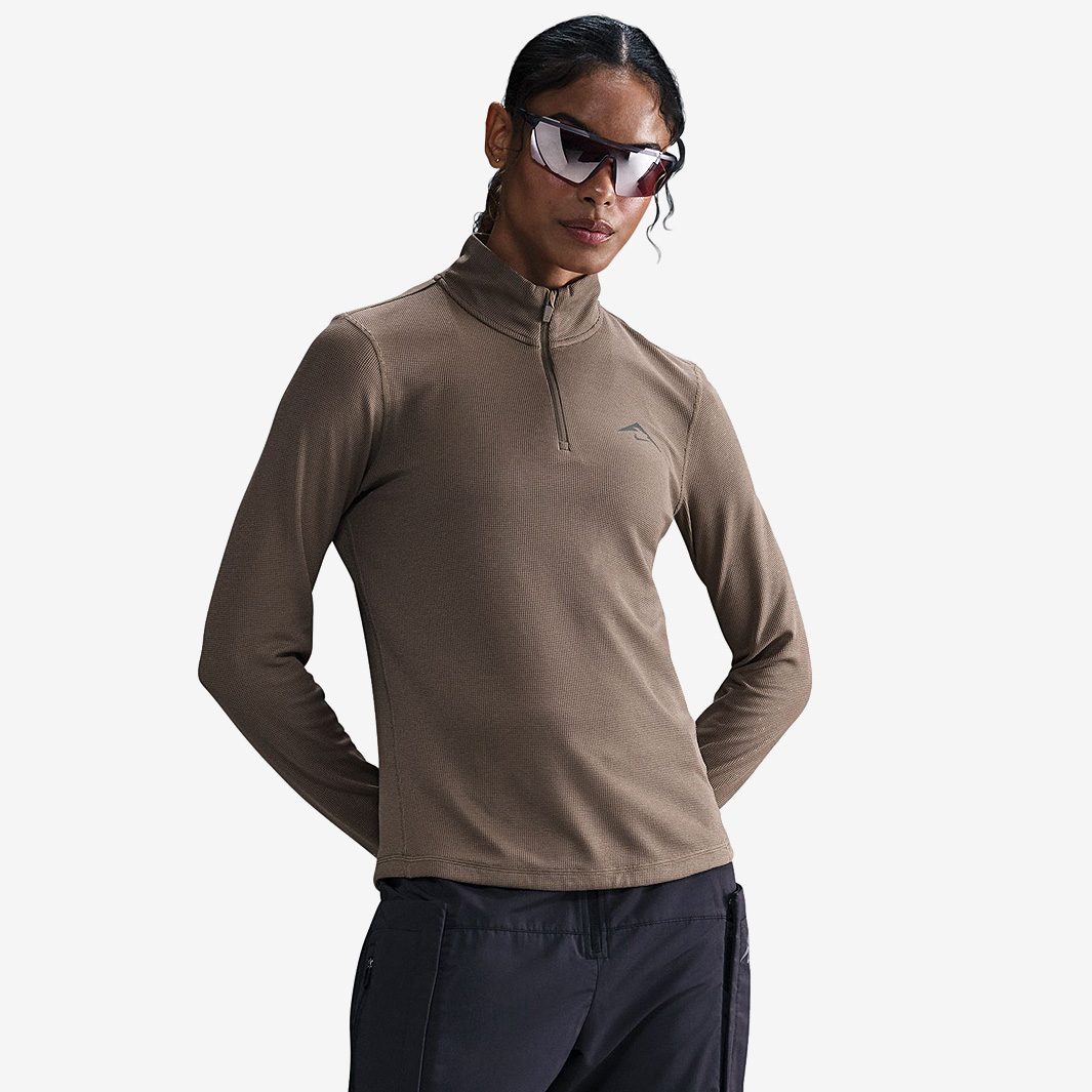 Nike Womens Dri Fit Trail Midlayer Top Brown