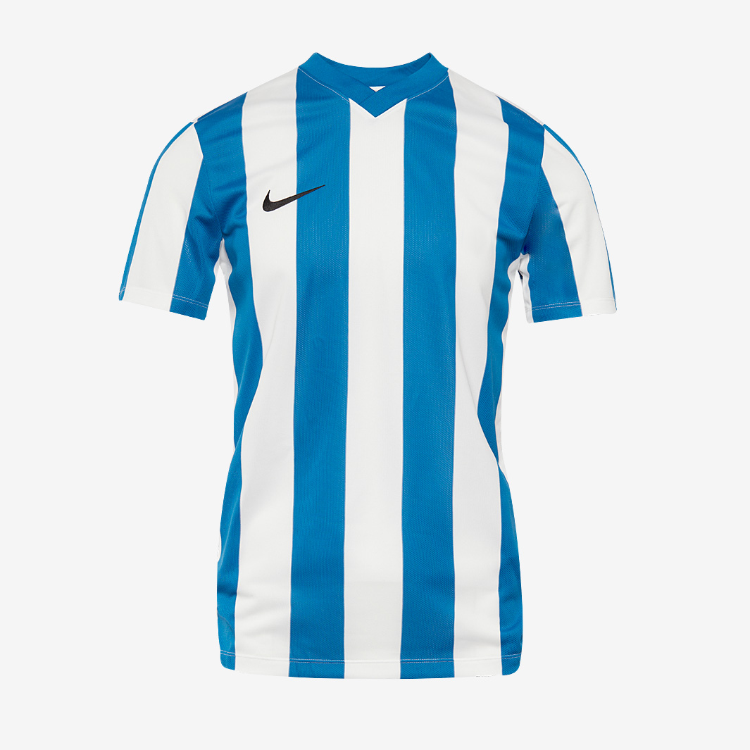 Nike Striped Division V Ss Shirt White Royal Blue