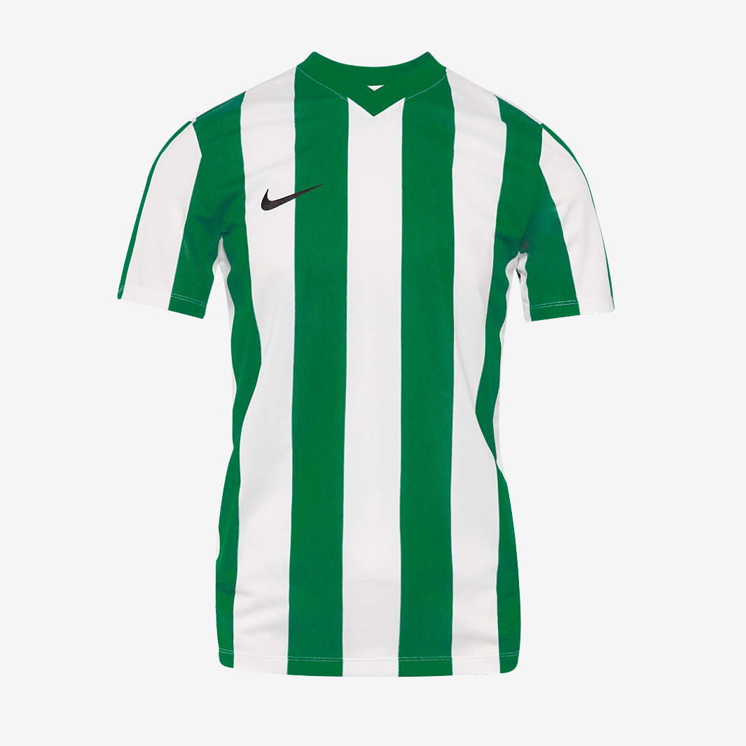 Nike Striped Division V Ss Shirt White Pine Green