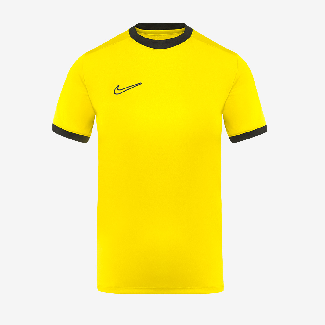 Nike Womens Academy 25 Ss Training Shirt Tour Black White Yellow