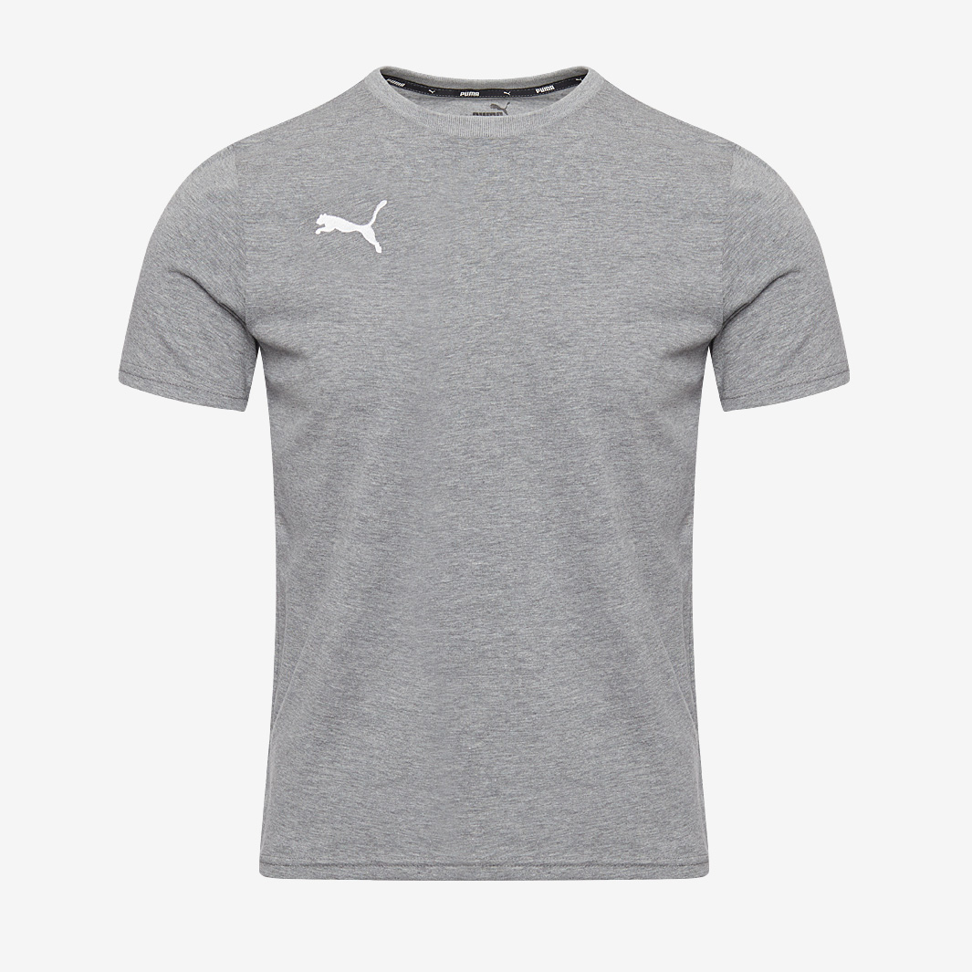 Puma Junior Teamgoal 24 Casuals Ss Tee Medium Heather White Grey