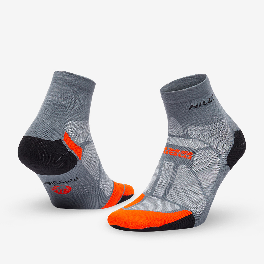 Hilly Marathon Fresh Ankle Min Socks Granite Orange Grey