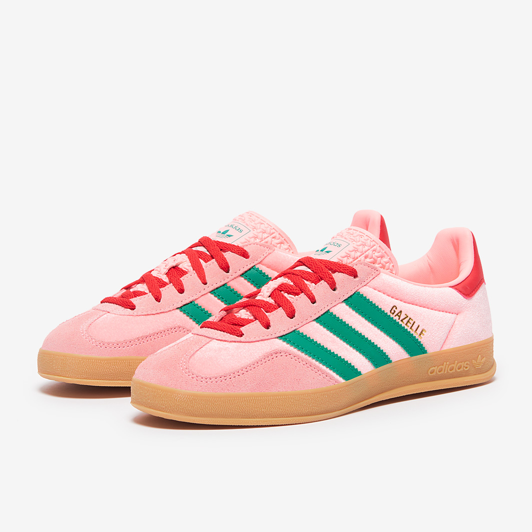 adidas gazelle silver green womens Women's Gazelle Indoor 'Glow Pink' Sneakers