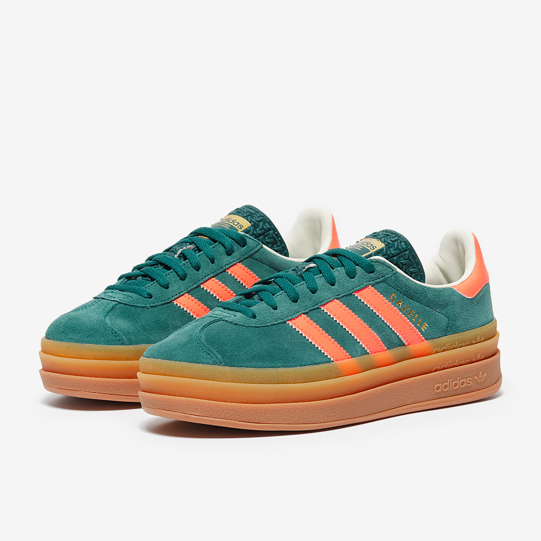 adidas gazelle silver green womens HARDIES GAZELLE "ORANGE/GREEN/GUM"  APB