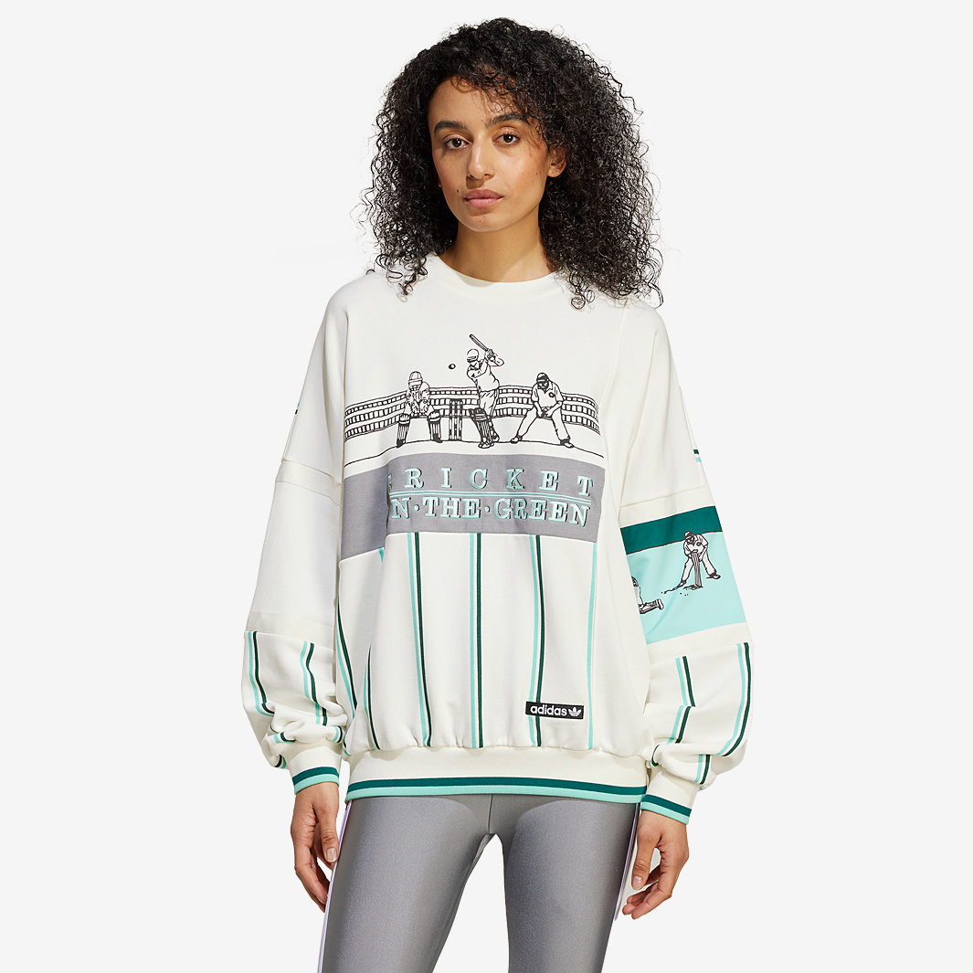 Adidas Originals Womens Graphic Crew Sweatshirt White